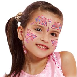 Kid Princess Butterfly Face Tattoo - Image 2