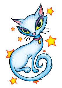 Kitten Classic Girls Tattoo