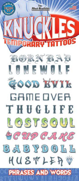Knuckles Words & Phrases Tattoos - Image 3