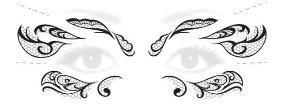 Lace Masks Masquerade Costume Tattoo - Image 5