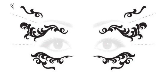 Lace Masks Masquerade Costume Tattoo - Image 6