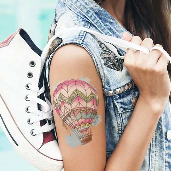 Large Hot Air Balloon Tattoo - Image 2
