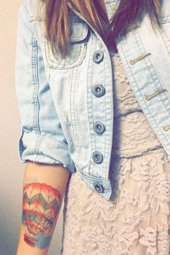 Large Hot Air Balloon Tattoo - Image 3