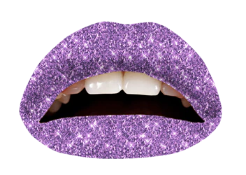 Lavender Glitteratti Violent Lips (3 Lip Tattoo Sets) - Image 3