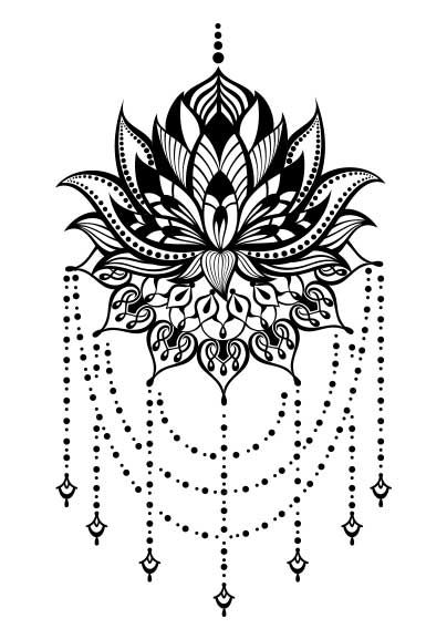Lotus Mandala Chandelier Tattoo - Image 2