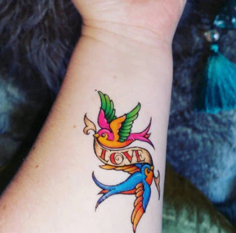 Love Birds Classic Girls Tattoo - Image 3