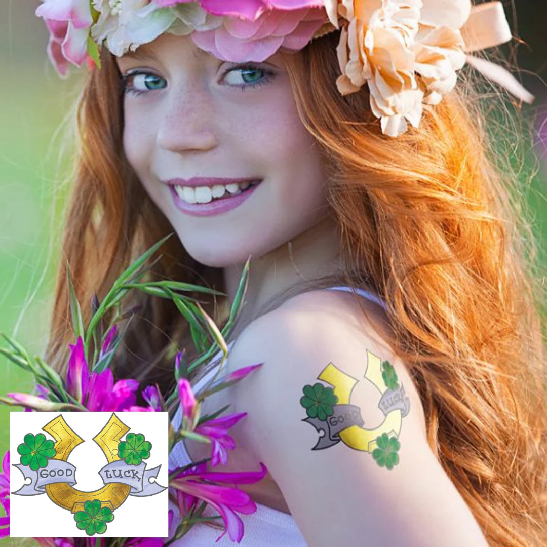 Lucky Horseshoe PrismFoil Tattoo
