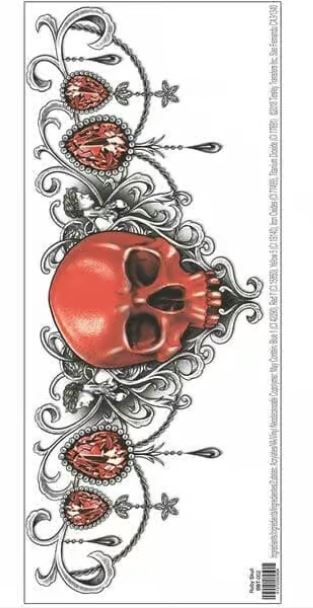 Red Ruby Beauty Bone Tattoo - Image 3