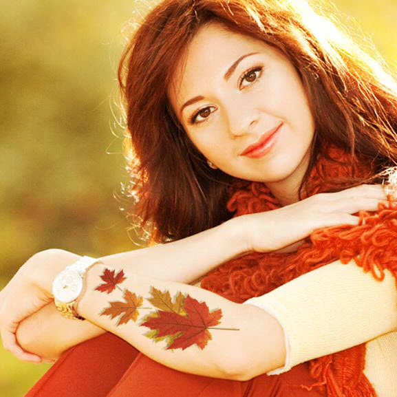 Maple Leaves Sleeve Tattoo - Image 2