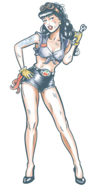 Mechanic Pin Up Tattoo