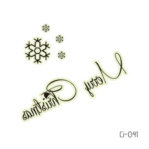 Merry Christmas Glow Temporary Tattoo