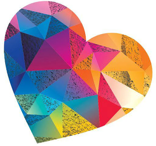 Metallic Radiant Heart Tattoo