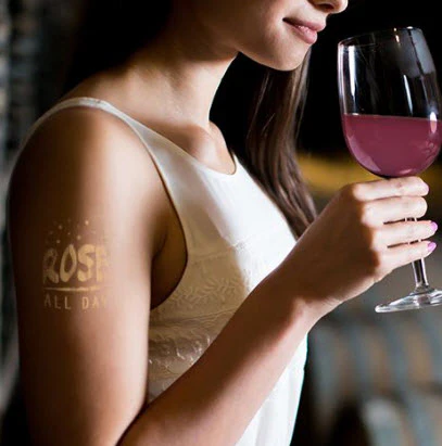 Metallic Rosé All Day Tattoo - Image 2
