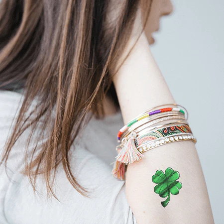 Metallic Shamrock Tattoo - Image 2