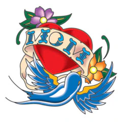 Mom Heart Bird Tattoo