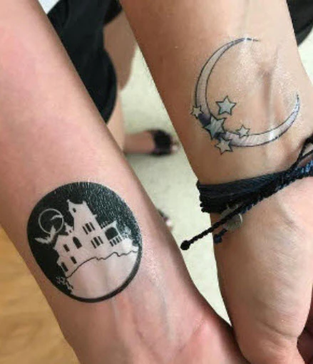Moon & Stars - Glow Tattoo - Image 2