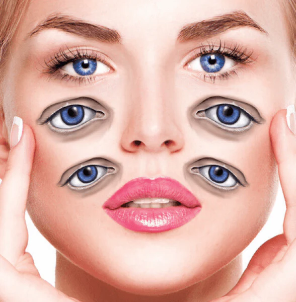 Multi Eyes Optical Illusion Costume Temporary Tattoo