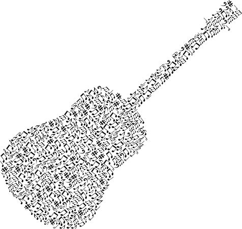 Music Note Guitar Tattoo