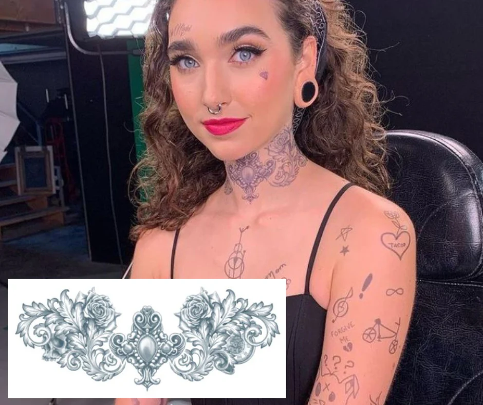 Neck Tattoos Posh- Tinsley Transfers