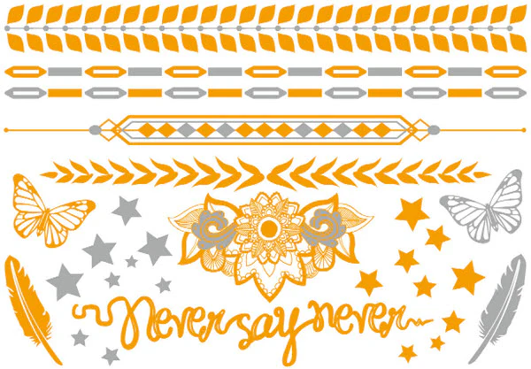 Never Say Never Hair Tattoos