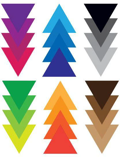 Ombre Triangles Tattoo