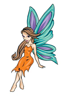 Orange Fairy Tattoo