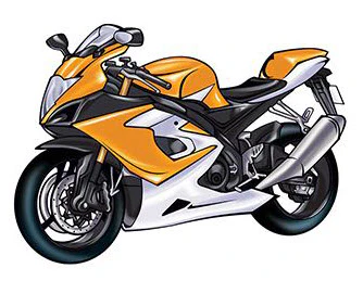 Orange Motorbike Tattoo