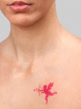 Passionate Kiss Red Temporary Tattoo Spray 50 ml + 3 Stencils - Image 3