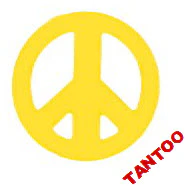 Peace Sign Tantoos (20 Sun Tan Stickers)