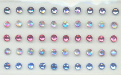 Pink, Clear & Multicolor Body Gems (50 Body Crystals)