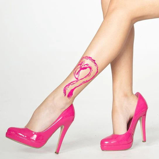 Pink Flamingo Foil Tattoo - Image 2
