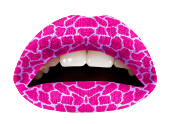 Pink Giraffe Violent Lips (3 Lip Tattoo Sets) - Image 3