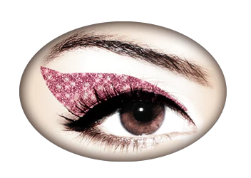 Pink Glitteratti Violent Eyes (8 Eye Tattoos)