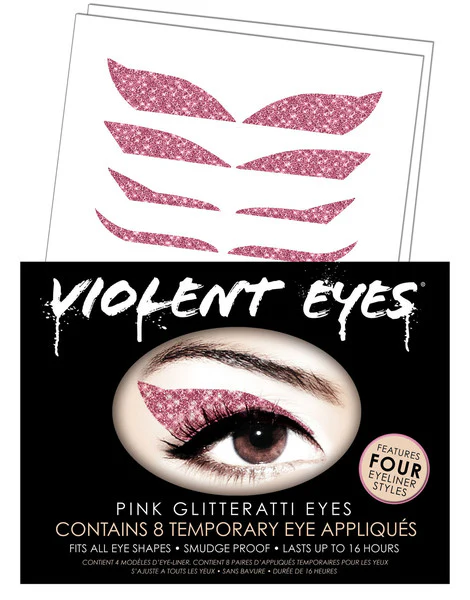 Pink Glitteratti Violent Eyes (8 Eye Tattoos) - Image 3