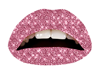 Pink Glitteratti Violent Lips (3 Lip Tattoo Sets) - Image 3