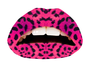 Pink Leopard Violent Lips (3 Lip Tattoo Sets) - Image 5