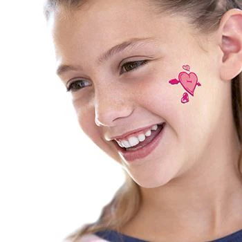 Pink Valentines Hearts Tattoo - Image 2