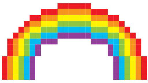 Pixel Rainbow Tattoo