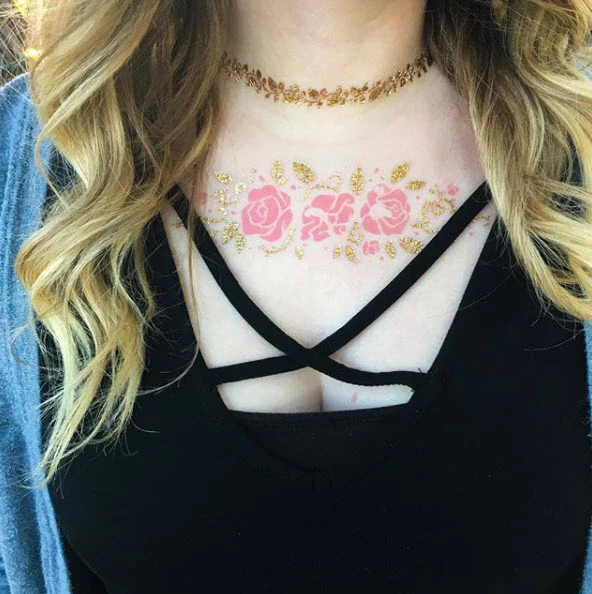 PrismFoil Golden Rose Tattoos (4 Tattoos) - Image 3