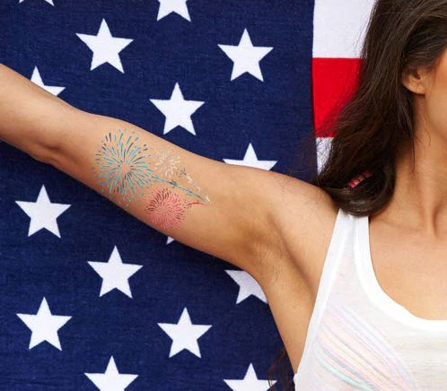 PrismFoil Large Shooting Fireworks Tattoos - Image 2