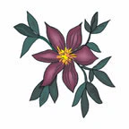 Purple Flower Tattoo