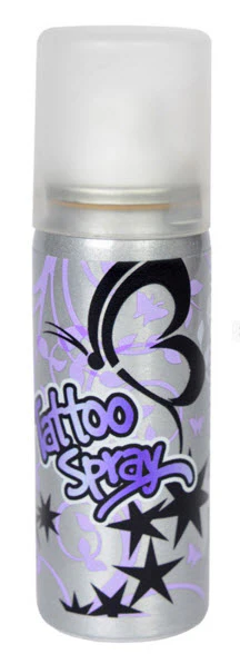 Purple Plush Plum Temporary Tattoo Spray 50 ml + 3 Stencils - Image 2