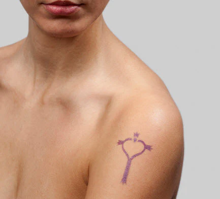 Purple Plush Plum Temporary Tattoo Spray 50 ml + 3 Stencils - Image 3