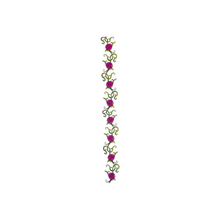 Purple Roses Long Body Tattoo