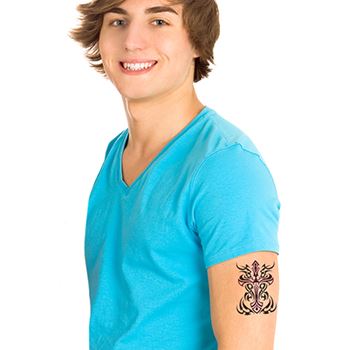 Purple Tribal Cross Tattoo - Image 2