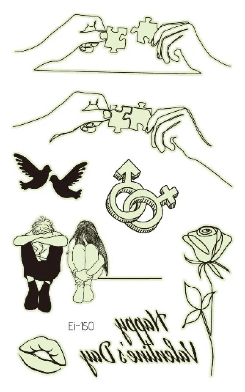 Puzzle Piece Glow Temporary Tattoo