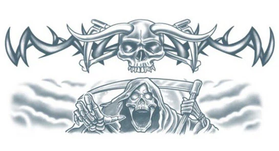 Reaper - Metal Bands - Tinsley Transfers (2 Tattoos)