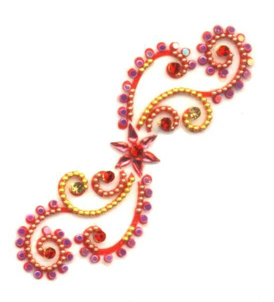 Red Crystal Body Jewel Sticker