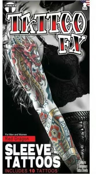 Red Dragon Sleeve Tattoo Set - Image 2