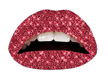 Red Glitteratti Violent Lips